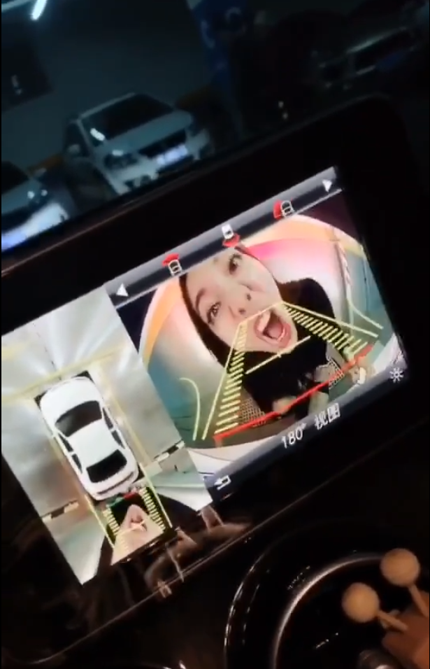 美女擦车，前方高能，小清新误入