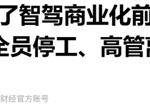 知名汽车智驾企业“停工放假”