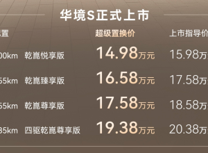 14.98万起！全尺寸六座+华为生态，华境S预定爆款？